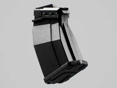 Double Stack Pics Saiga 8 - 20 Bullets Low-poly 3D model