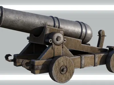 Deezl - Cannon Low-poly 3D model