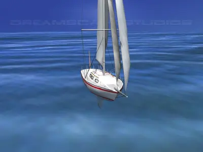 30 Foot Sailboat V14 3D model