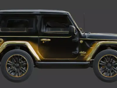 Luxury Gold and Black Off-Road Jeep 3D Model V02 Low-poly 3D model