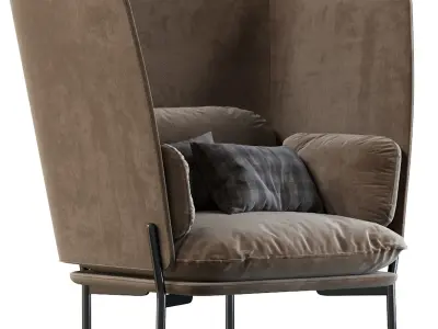 Cloud High Back One Seater LN5 by andTRADITION 3D model