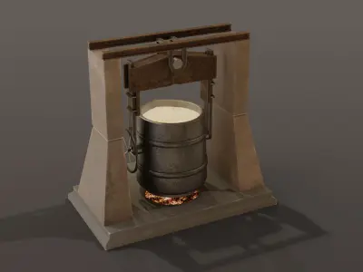 Foundry Low-poly 3D model