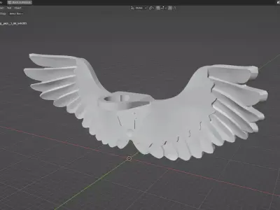 Custom 3D print Minifigure Accessory - Minifigure Wings S1 - 04 3D print model
