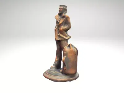 Naval Soldier Decorative Military Figurine 3D Model 3D model