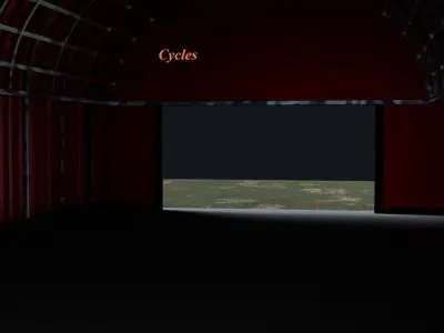  Hangar red metal Free low-poly 3D model