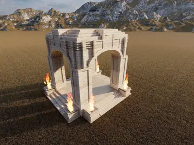 Historical temple-place of worship 3D model purchase