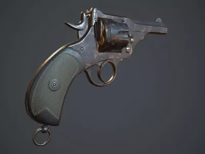 Webley MkV pistol Low-poly 3D model