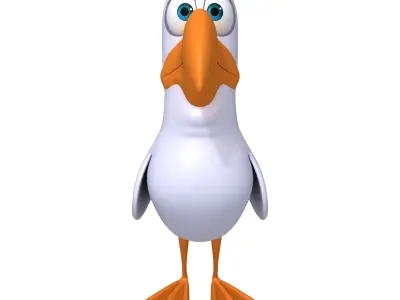 Bird Cartoon 3D model purchase