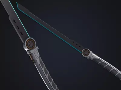 Scifi blade Low-poly 3D model