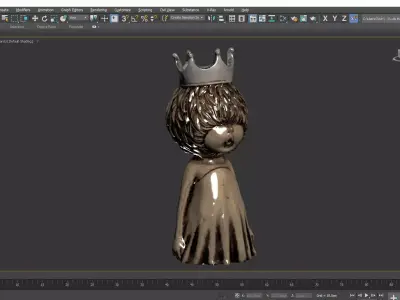 The Silent Sovereign - Mysterious - Whimsical Low-poly 3D model