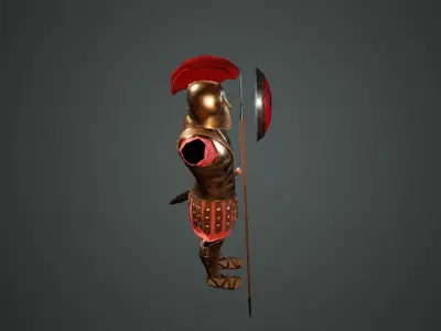 Ancient Greek Hoplite Armour Low-poly 3D model