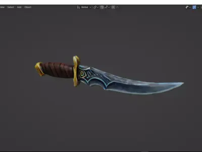 Dagger game asset Low-poly 3D model
