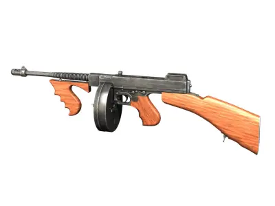 Colt Model1921 Thompson Submachine Gun 3D model
