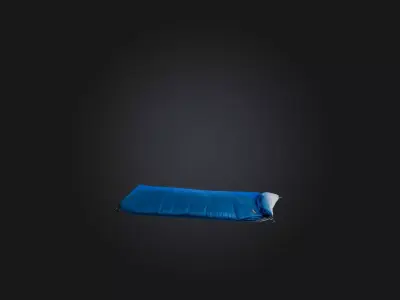 Sleeping Bag Cover Low-poly 3D model