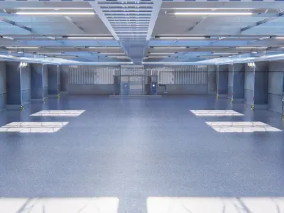 Warehouse in clouds 3D model