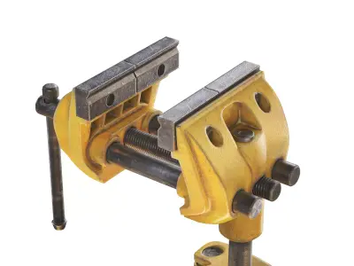Used retro vintage clamping vises industrial tool da1 Low-poly 3D model