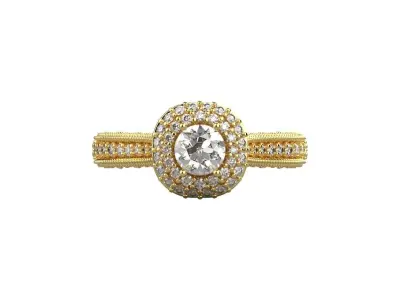 gold ring code 27 3D print model