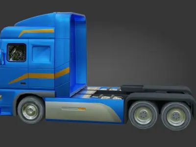 Truck - Low Poly - Game Ready - PBR Low-poly 3D model