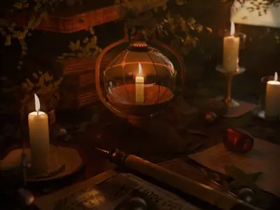 Medieval Workshop Atmospheric Environment - cinematic ready 3D model