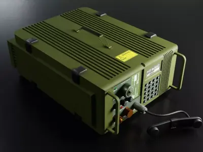 Military Command Radio Console Low-poly 3D model