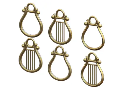 Lyre pendants 3D print model