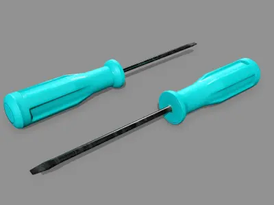 screwdriver Low-poly 3D model 22