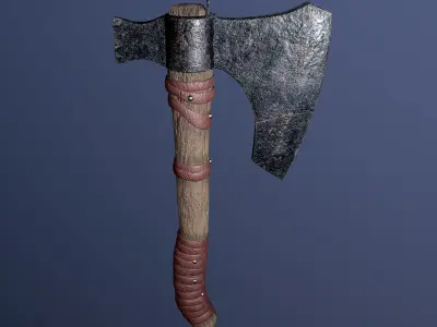 Battel Axe Low-poly 3D model purchase
