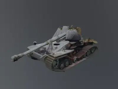 tank destroyer wreck 3D model