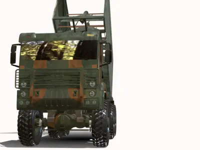 CAMINHAO 6X6 PORTA DRONE BR Low-poly 3D model