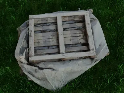 Wooden scanned pallete Free 3D model