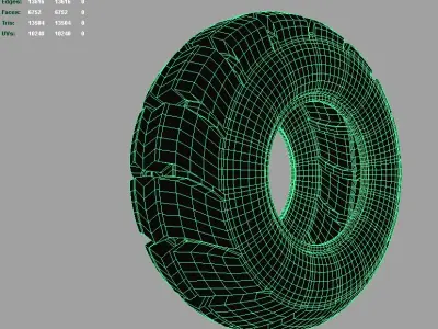 Big Foot Tire 3D model