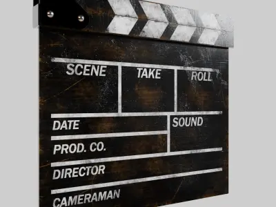 Clapperboard Ciak Low-poly 3D model