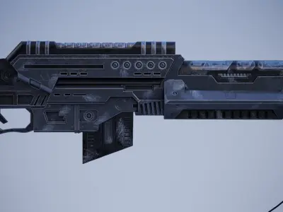 Assault Rifle Low-poly 3D model order