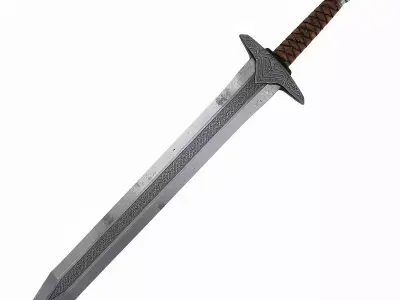 Viking Sword 3D Model v01 Low-poly 3D model