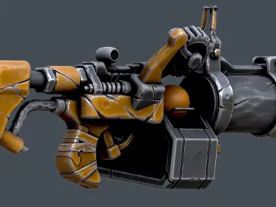 gun krisavchik fun-art Low-poly 3D model