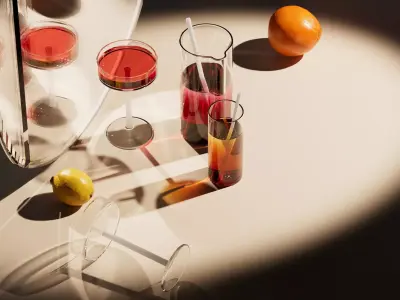 polypasta - Glass Collection Studio Scene 01 3D model