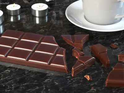 Milk Chocolate Crushed Bar 3D model