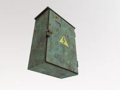 Electricity Box Low-poly 3D model purchase