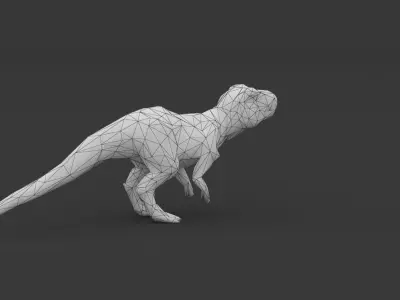 Low Poly Dinosaurs Trex Rex Reptile Dino Low-poly 3D model