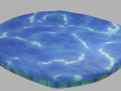 pool art Free low-poly 3D model