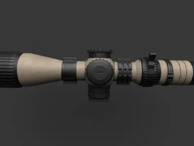 Tactical Scope Low-poly 3D model