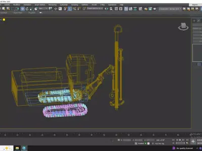 Drill Rig Mining ICM 260 Low-poly 3D model
