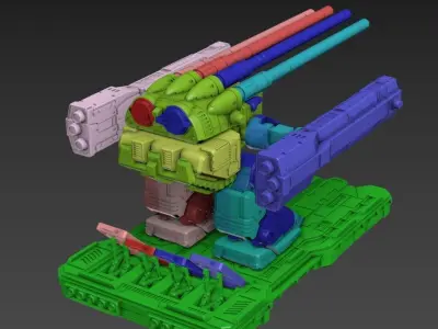 Macaroni 2 Monster 100mm Poseable Set 3D print model