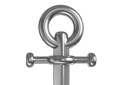 Steel Anchor PBR Low-poly 3D model
