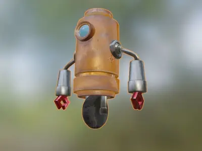 Robot Character Low-poly model Low-poly 3D model