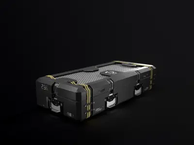 Weapon box Sci-fi box Low-poly 3D model