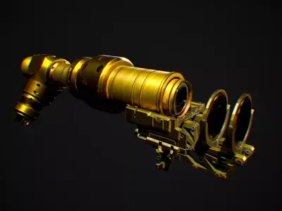 Steampunk Spyglass 3D model
