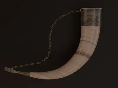 Drinking Horn Khantsi 3D model