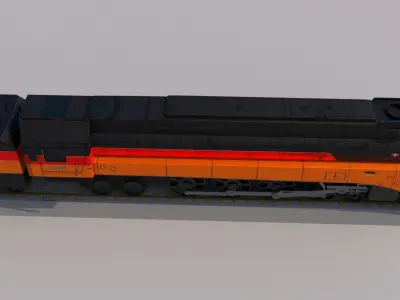 Daylight Steam Locomotive Train 3D model