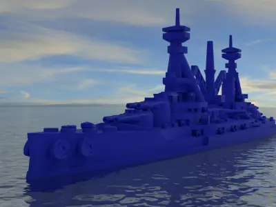 HMS Agincourt 1913 3D print model
